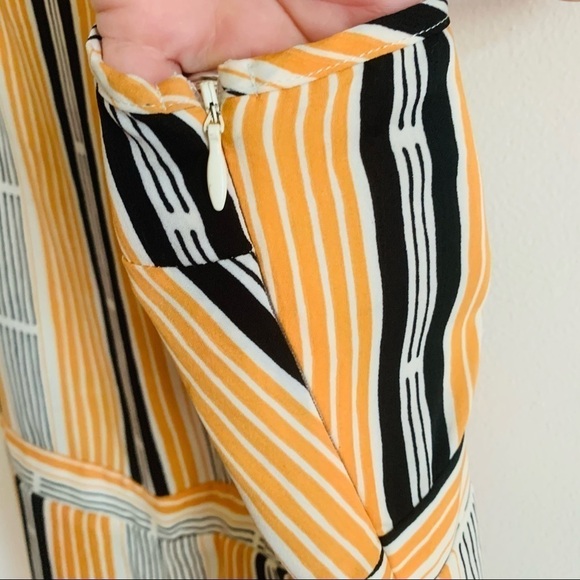 FOREVER 21 Orange Striped Jumpsuit Sz S - Picture 8 of 10